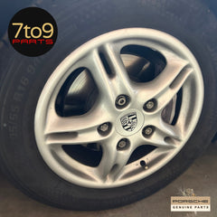 Porsche Boxster 986 16" Wheelset Silver with Tyres No Centre Caps - 996 362 114 00