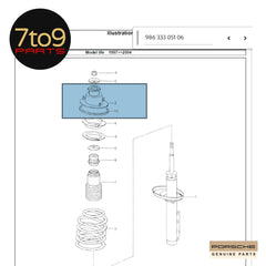 Porsche Boxster 986 Rear Shock Supporting Mounts - Pair 986 333 051 06