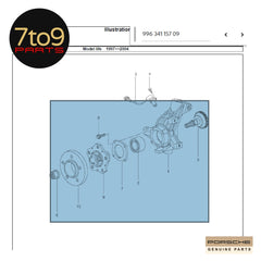 Porsche 996 986 Boxster Front Wheel Carrier Complete LHS 996 341 157 09