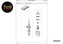 Porsche Boxster Cayman S 981 Rear Suspension Shock Struts Pair - 981 343 031 07