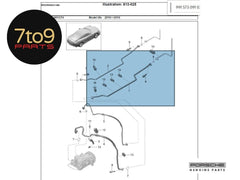 Porsche Boxster Cayman 981 911 991 Front Air Con Pipeline - 991 573 09