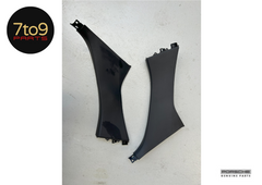 Porsche Cayman S 981 2015 Interior B Pillar Trim Black Pair - 981 555 216 021