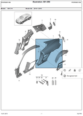 Porsche Cayman Boxster GT4 981 Rear Quarter Panel LHS -  981 503 661 0