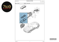 Porsche Cayman 981 Rear Trim Compartment Speaker Cover inc Speaker Black - Pair - 981 555 575, 981 555 576