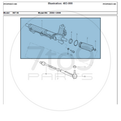 Porsche 987 997 Steering Rack Complete (inc Track Rod and Joint) 997 347 011 06