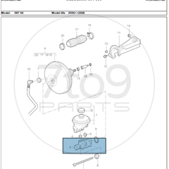Porsche 987 997 BrakeMaster Cylinder 997 355 910 00