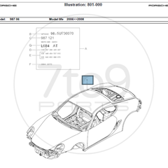 Porsche 987 Cayman S Complete Body Shell with Rear Quarters 987 500 900 00