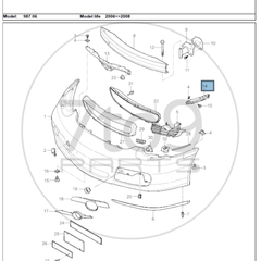 Porsche 987 Cayman S Front Retaining Strip Right 987 505 536 01