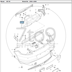 Porsche 987 Cayman Rear Bumper Heat Insulation 987 505 475 01