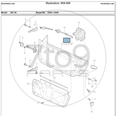Porsche 987 997 Cayman S Door Assembly complete RHS inc glass, seals and handle 997 531 012 04