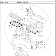 Porsche 987 Cayman S Rear Panel Trim Carpet 987 551 035 04 A10