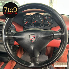 Porsche 911 996 986 Boxster Steering Wheel & Air Bag - Black - 996 347 804 52