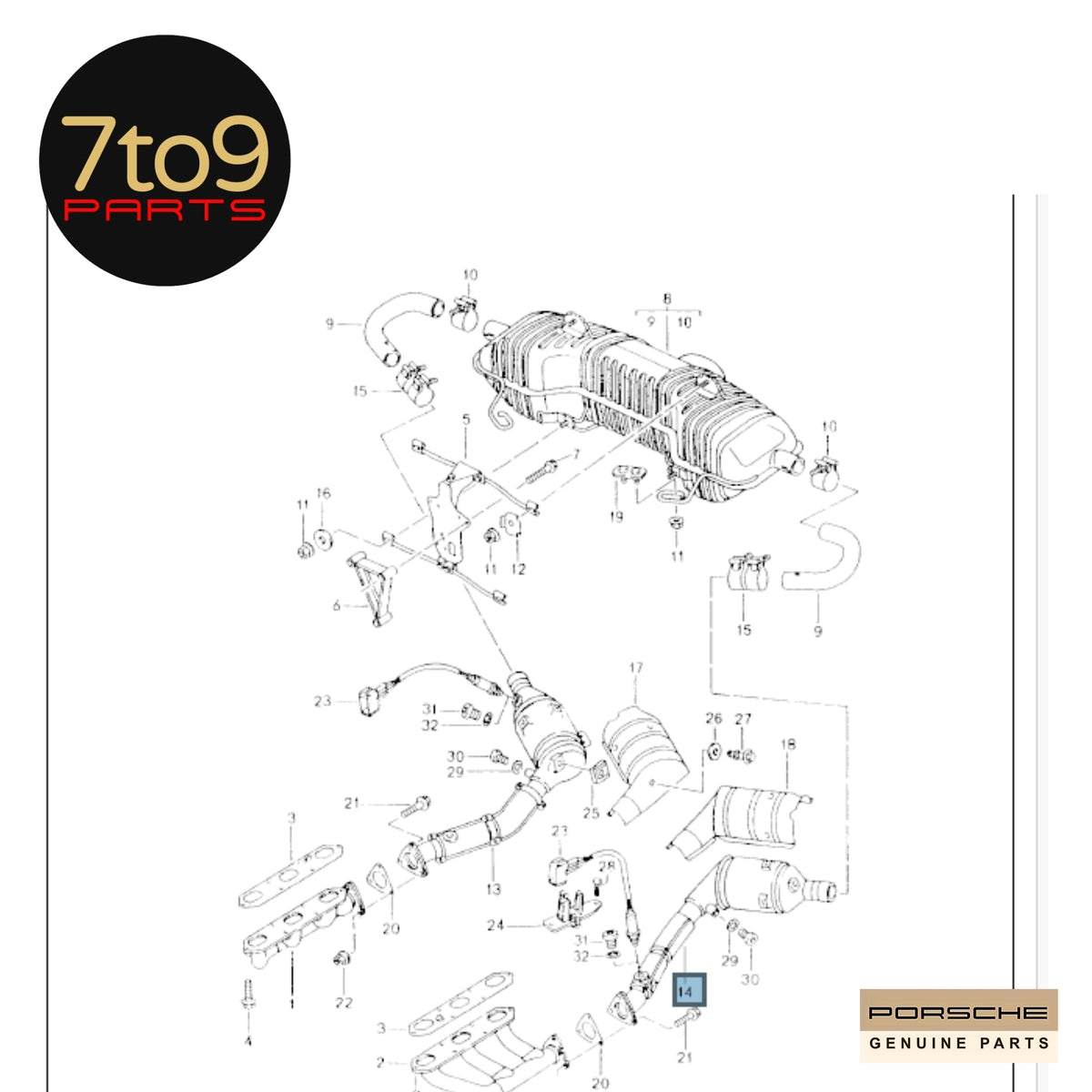 Porsche 996 986 Boxster Exhaust Catalytic Converter LHS 996 111 101 06