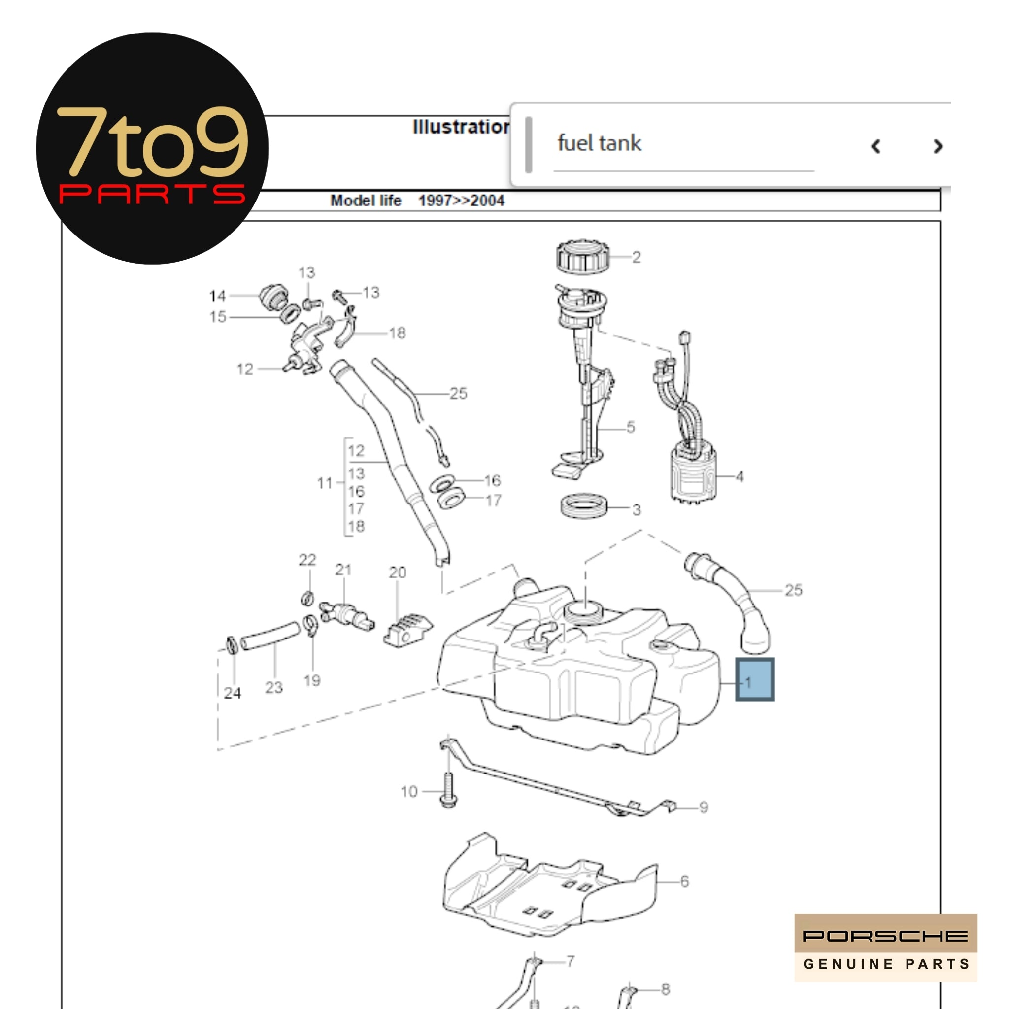 Porsche 911 996 Boxster 986 Fuel Tank