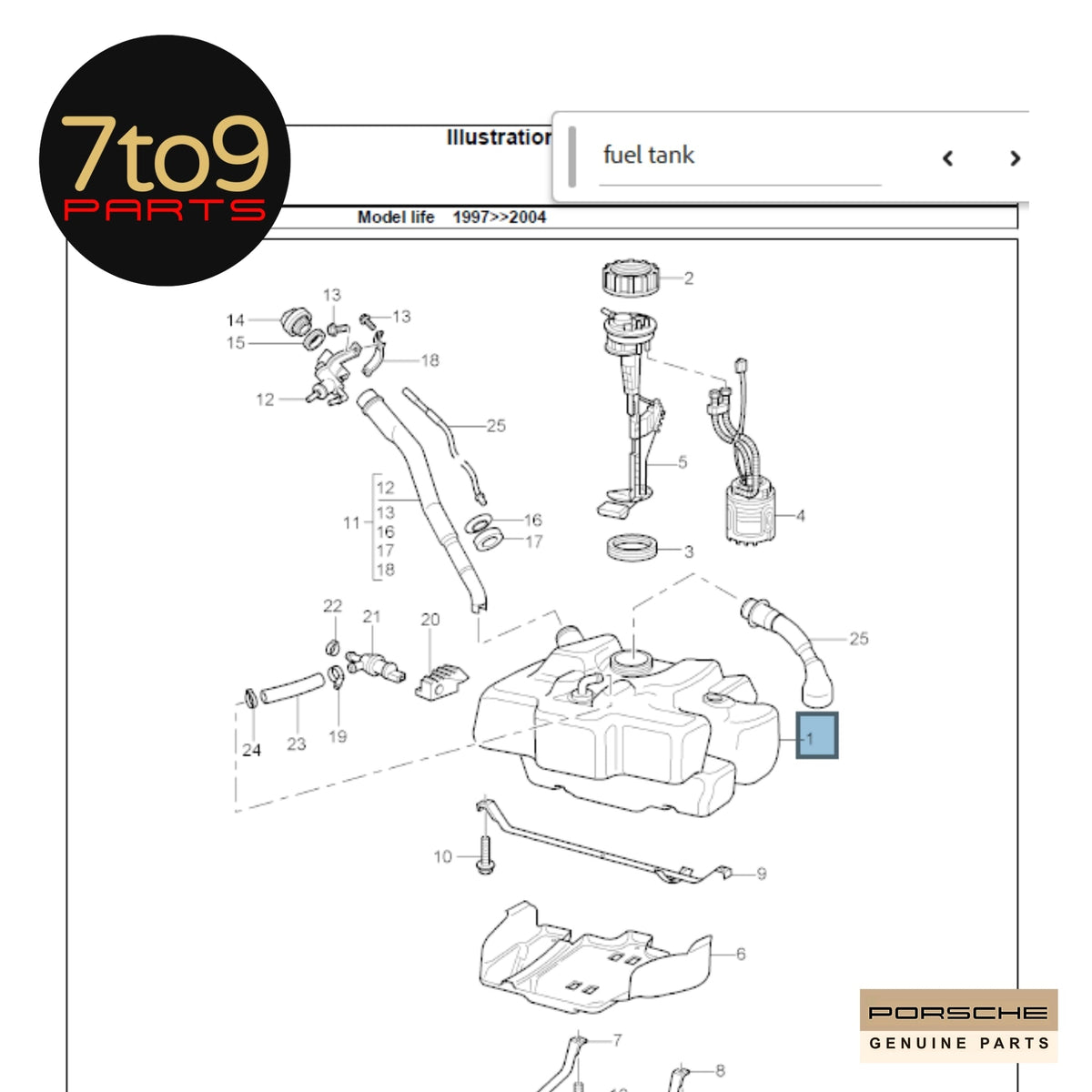 Porsche 911 996 Boxster 986 Fuel Tank