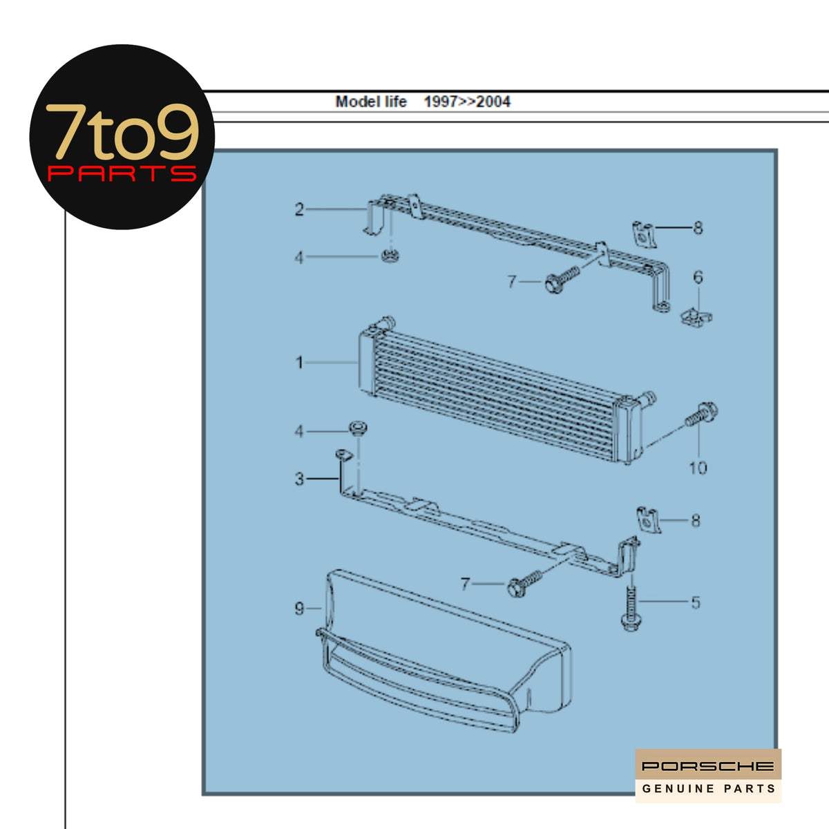Porsche 911 996 Boxster 986 Radiator Assembly Centre