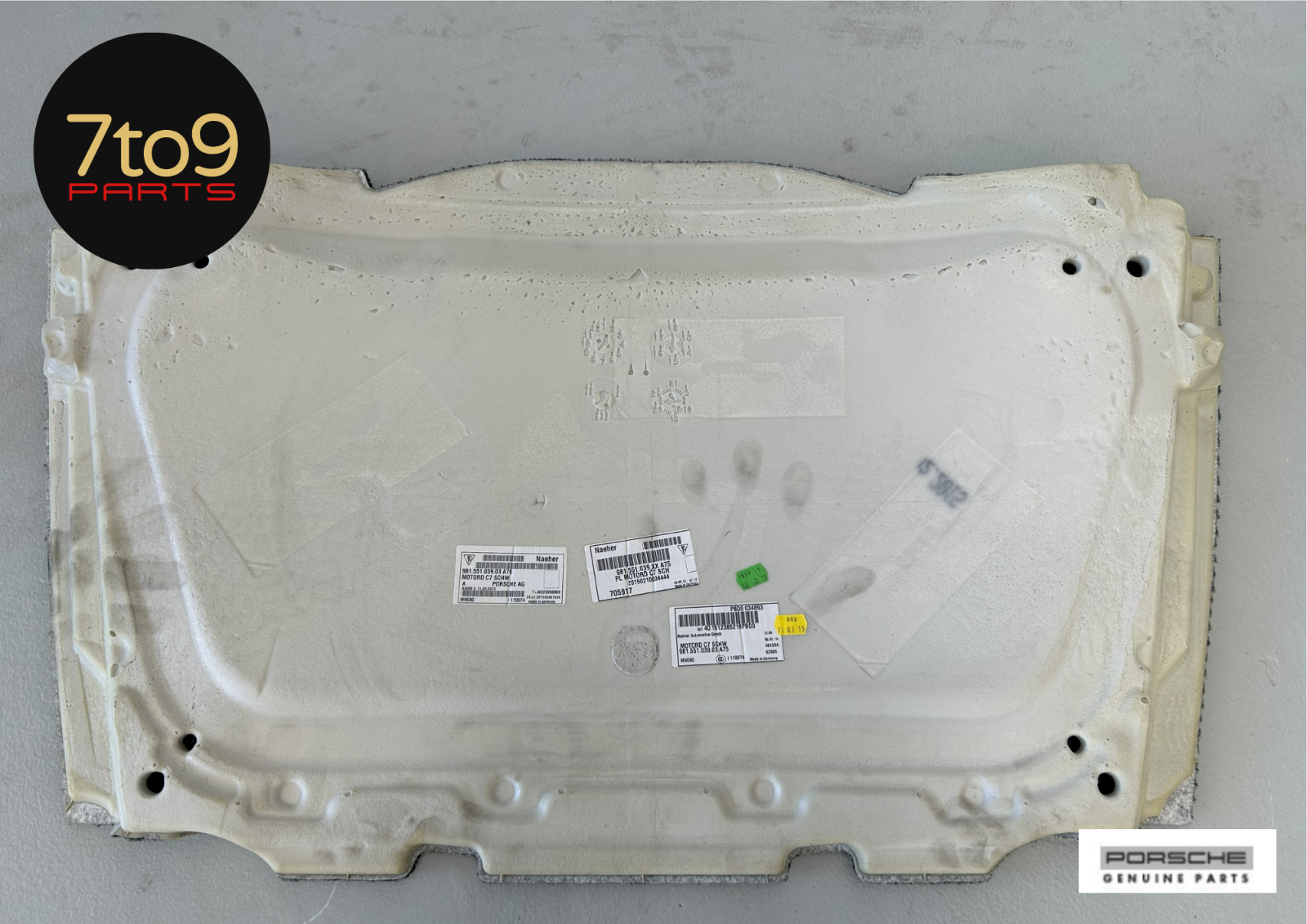 Porsche Boxster Cayman S 981 2015 Engine Compartment Panel Carpet Grey - 981 551 039 03