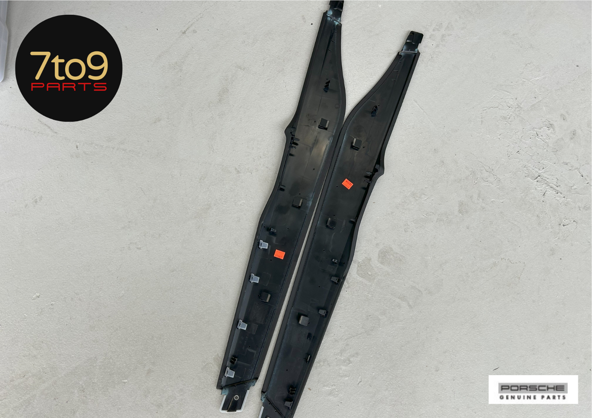 Porsche Boxster Cayman Centre Console Trim Panels LR Pair Black - 991 553 131 02 DK4