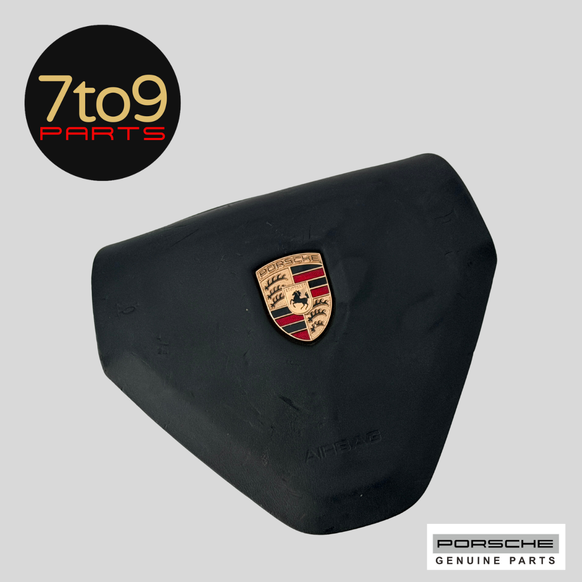 Porsche 911 997 987 Boxster Cayman Airbag unit for vehicles with 3-spoke steering wheel - Porsche crest 997 803 089 05 - 7to9 Parts - Genuine Used Parts for Porsche - Melbourne