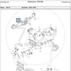 Porsche 987 Cayman S Exhaust Retainer Hanger Mount 987 111 041 02