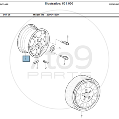 Porsche 997 Cayman S 18 Inch Wheelset Silver 18x8 ET57 18x9 ET43 987 362 136 02 - 987 362 138 02