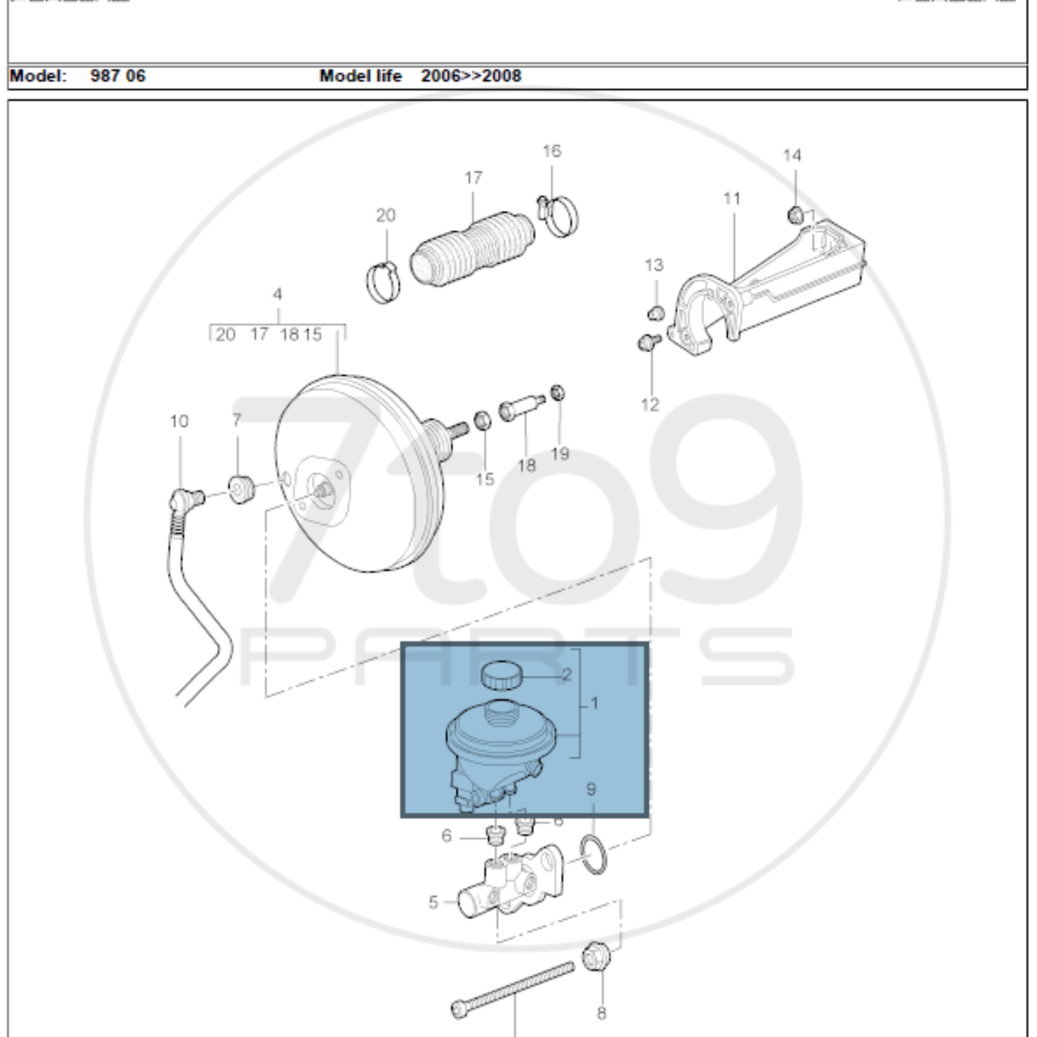 Porsche 987 997 Brake Fluid Reservoir 997 355 013 01