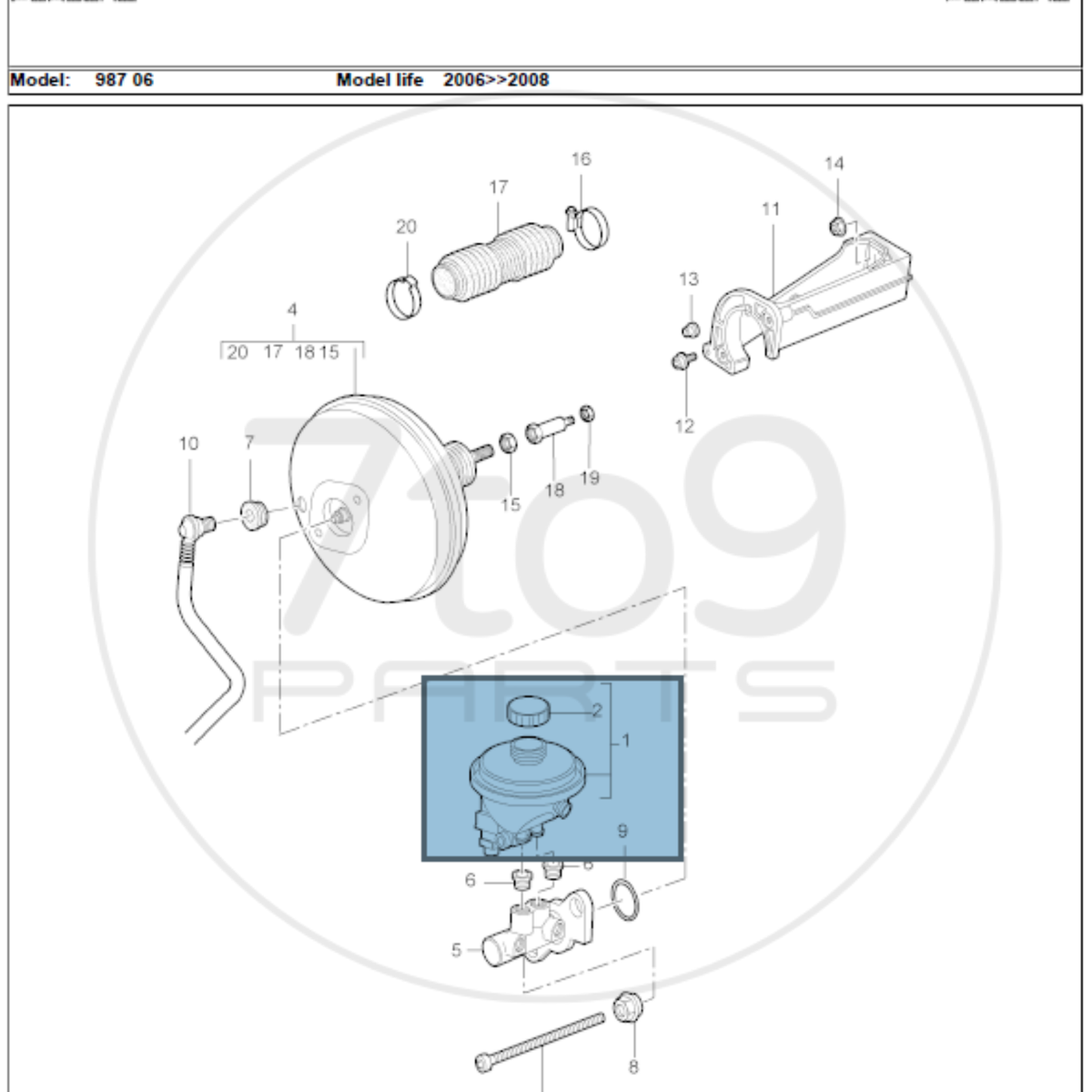 Porsche 987 997 Brake Fluid Reservoir 997 355 013 01