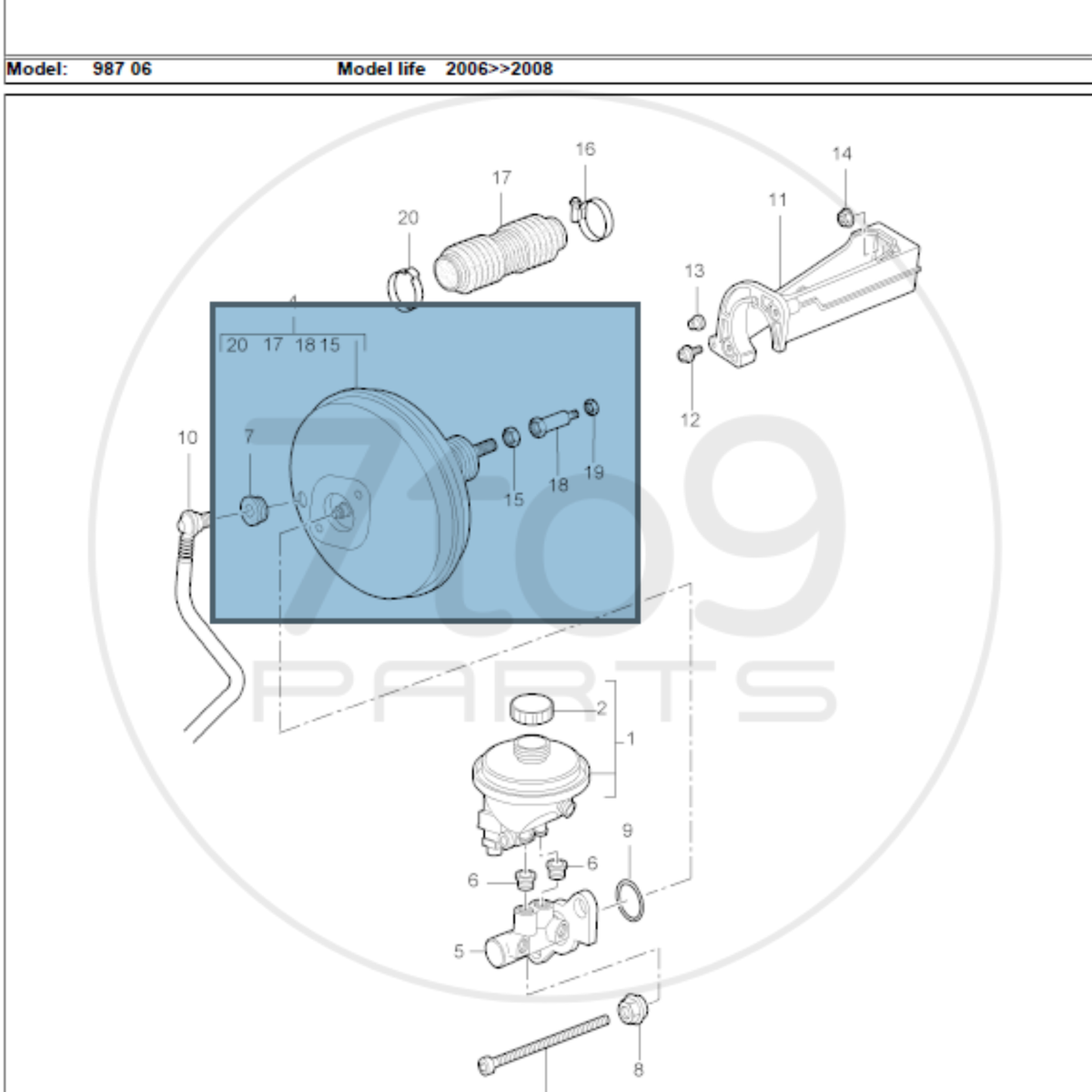 Porsche 987 997 Brake Servo 997 355 923 00
