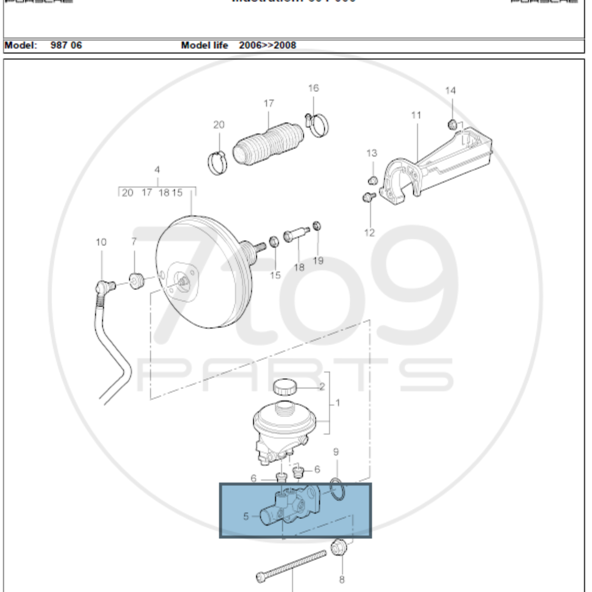 Porsche 987 997 BrakeMaster Cylinder 997 355 910 00
