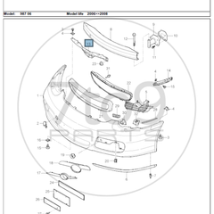 Porsche 987 997 Front Retaining Strip Centre 997 505 531 00