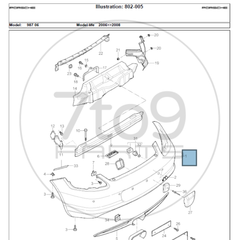 Porsche 987 Cayman S Rear Bumper Bar 987 505 291 02