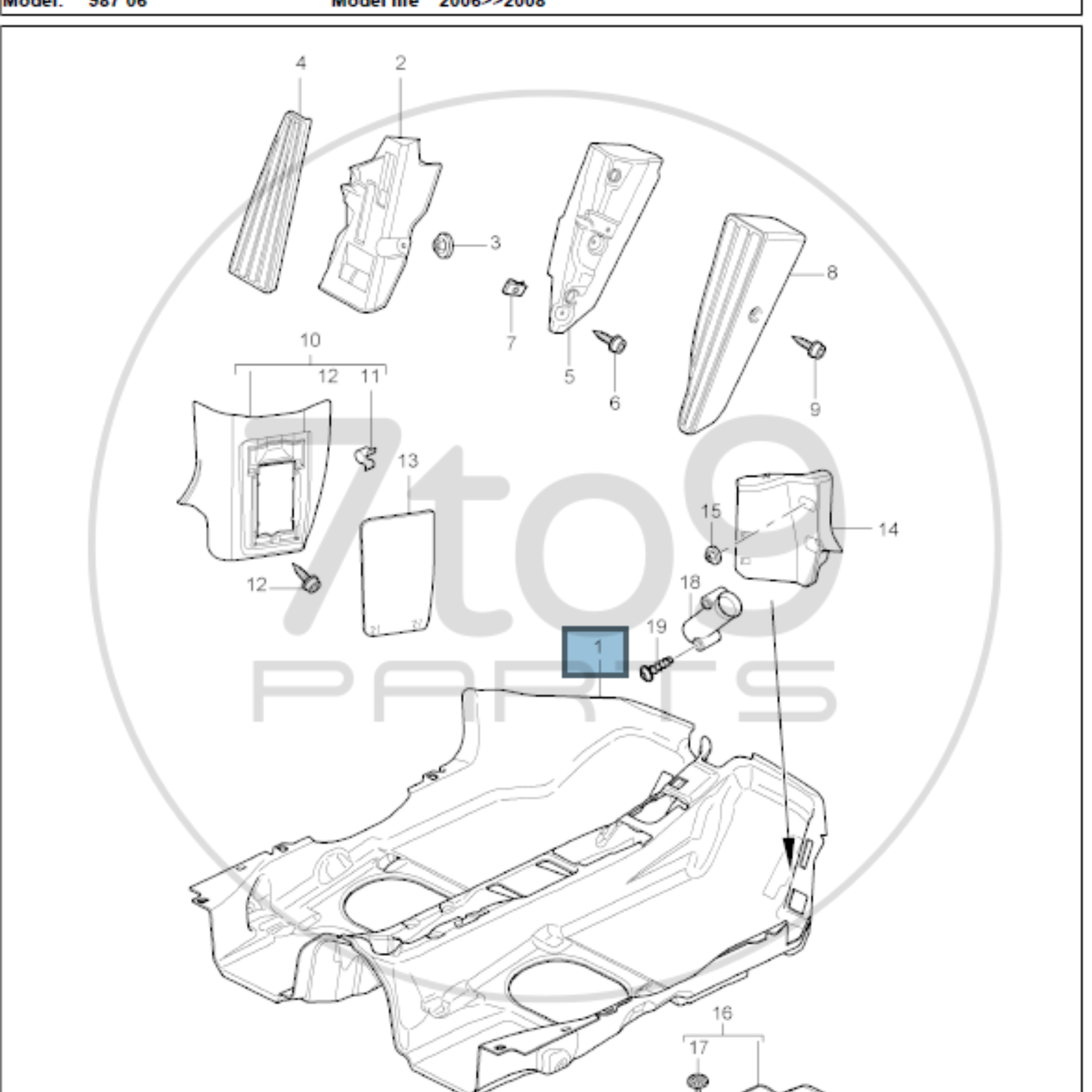 Porsche 987 Cayman S Flooring Carpet Black 987 551 011 05 FLW