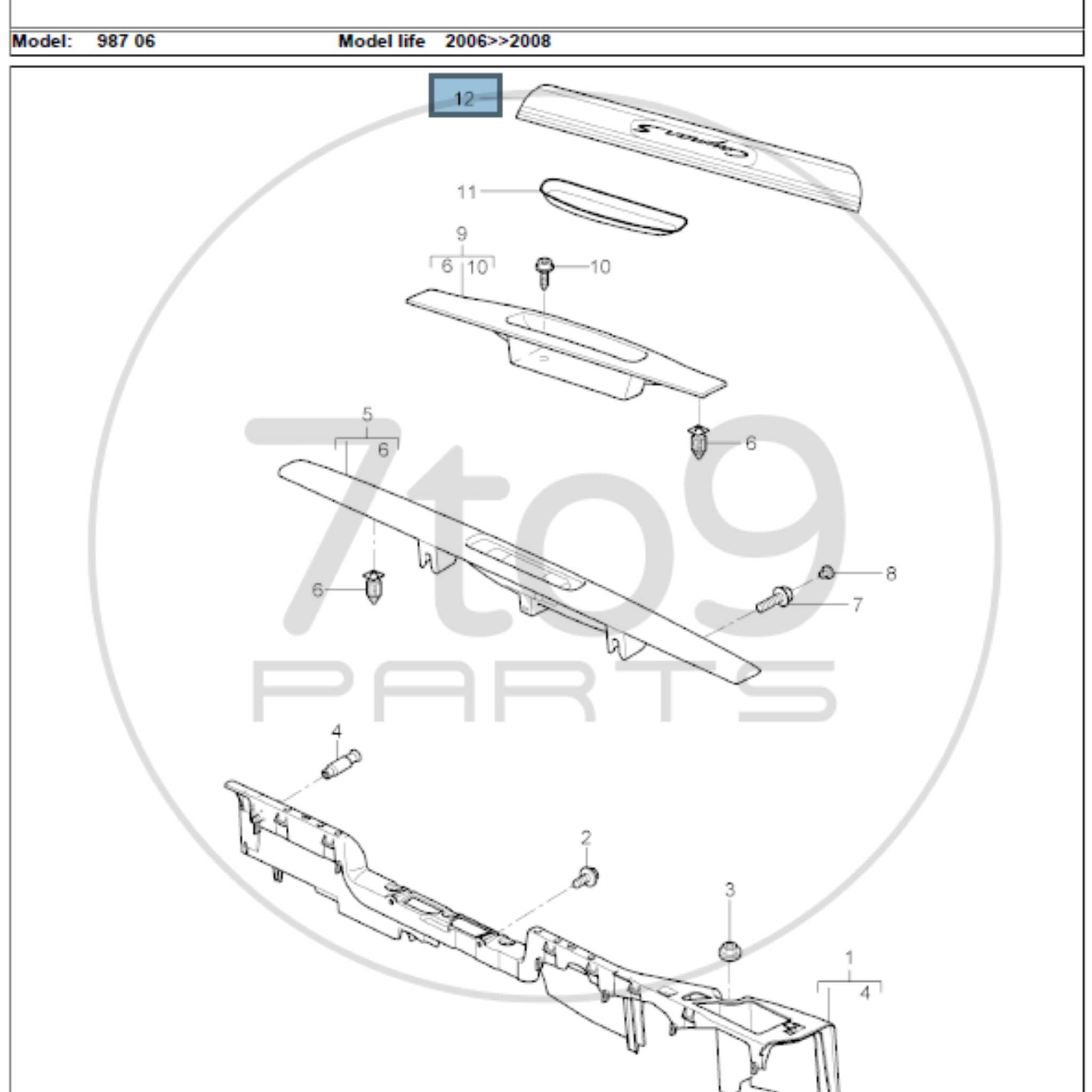 Porsche 987 Cayman S Sill Plates 987 551 980 19